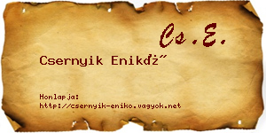 Csernyik Enikő névjegykártya
