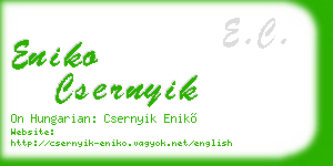 eniko csernyik business card